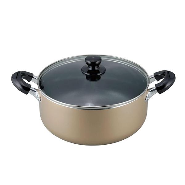 【送料無料】和平　OR-7127 おおらか鍋　ＩＨ対応深型両手鍋２６cm