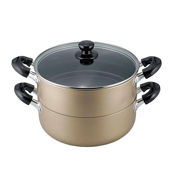 【送料無料】和平　OR-7132 おおらか鍋　ＩＨ対応二段蒸し器２５cm