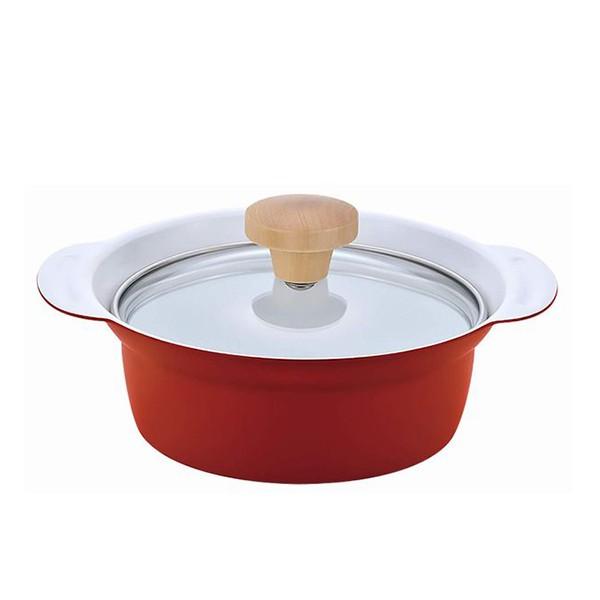 【送料無料】和平　RB-1274 ポット・デ・クック　IH対応卓上鍋16cm（カーディナルレッド）
