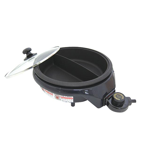 【送料無料】カクセー　KS-2595 電気式仕切り付グリルパン