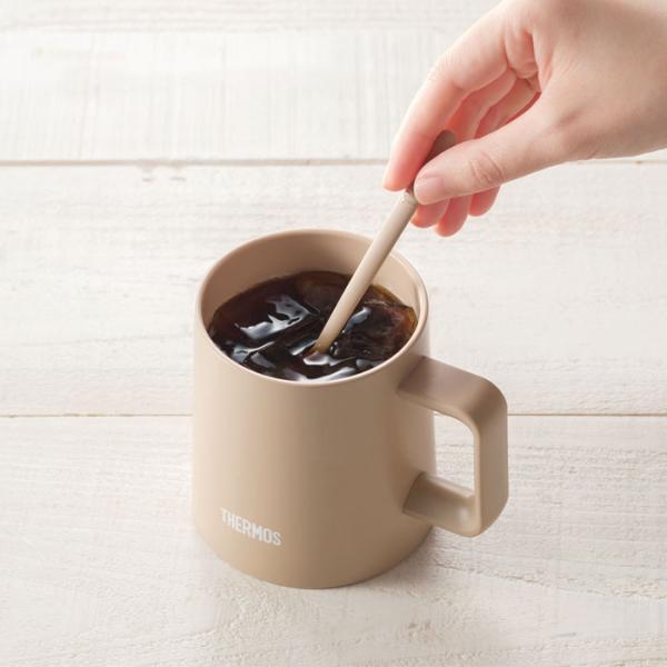 サーモス JDZ-350 CL マグカップ 350ml カフェラテ 保温保冷 マドラー付き 食洗機対...