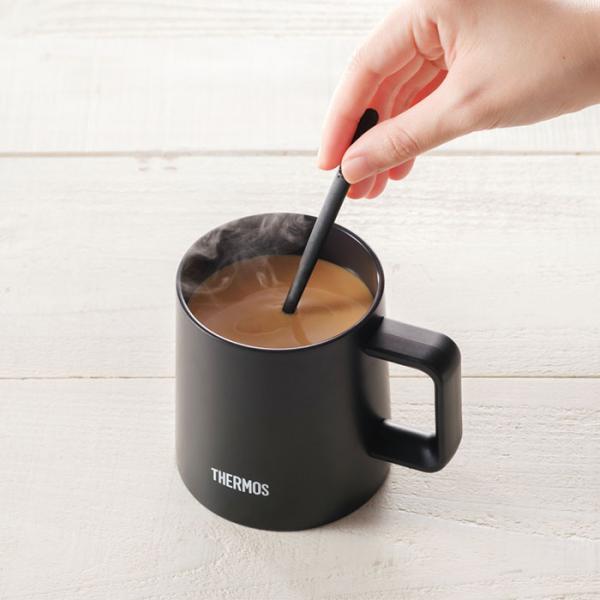 サーモス JDZ-350 BK マグカップ 350ml ブラック 保温保冷 マドラー付き 食洗機対応...