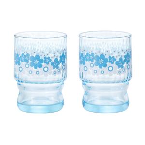 アデリアレトロ S6349　水飲みコップペア　花の輪