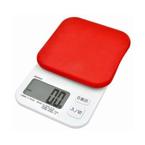 【2160円以上送料無料】 ドリテック デジタルスケール（計り）クイニー3Kg　レッド KS-355...