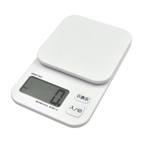 【2160円以上送料無料】 ドリテック デジタルスケール（計り）トルテ3Kg　ホワイト KS-374...