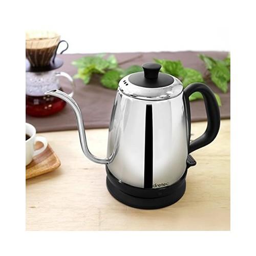 【2160円以上送料無料】 ドリテック ステンレス電気ケトル（コーヒー用）1.0L　シルバー PO-...