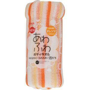 アイセン NEW あわふわ ボディタオル オレンジ BT625-OR