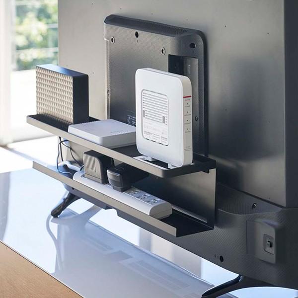 【送料無料】4484　ZK-BF BK　テレビ裏収納ラック　スマート　ブラック