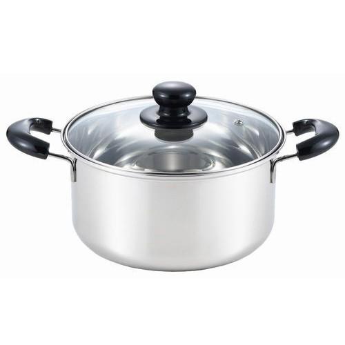 【日本製】【2160円以上送料無料】 ヨシカワ IH対応　クック・ルック　ステンレス深型両手鍋22ｃ...