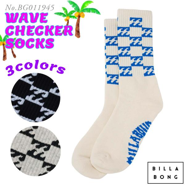 26 SS BILLABONG ビラボン 靴下 WAVE CHECKER SOCKS ソックス ロゴ...