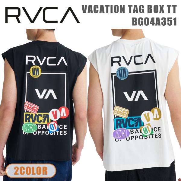 26 RVCA ルーカ タンクトップ ノースリーブ VACATION TAG BOX TT 吸水速乾...