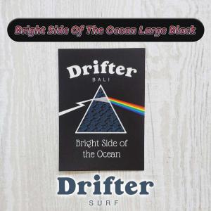 DRIFTER surf shop & cafe ドリフター サーフショップアンドカフェ ステッカー シール 四角 ブラック バリ島 BALI 海 サーフィン プレゼント ギフト