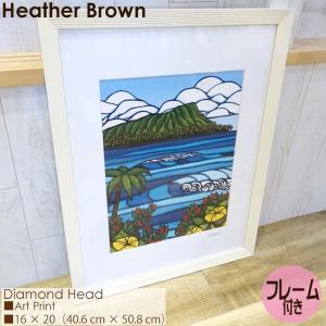 Heather Brown Art Japan ヘザーブラウン Diamond Head Art Print MATTED PRINTS マットプリント アートプリント フレーム付き シングルマット仕上げ 正規品｜stradiy