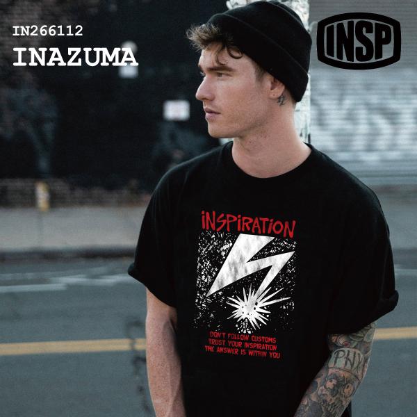 26SS INSP インスピ Tシャツ INAZUMA トップス 半袖 コットン ロゴ アウトドア ...