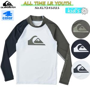 24 SS QUIKSILVER クイックシルバー キッズ用 ラッシュガード 長袖 ロンT 水着 子供用 2024年春夏 KLY241021 日本正規品｜オーシャン スポーツ