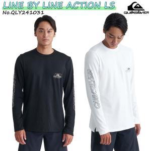 24 SS QUIKSILVER クイックシルバー ラッシュガード LINE BY LINE ACTION LS 長袖 水着 サーフィン 速乾 ロンT メンズ 2024年春夏 QLY241031 日本正規品｜stradiy