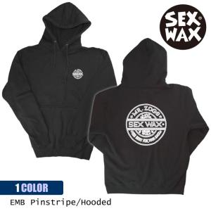 SEXWAX セックスワックス パーカー EMB Pinstripe Hooded フーディー ロゴ ブラック 黒 メンズ 日本正規品｜stradiy
