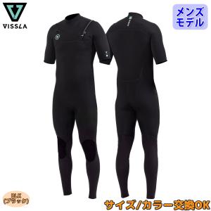 ウェットスーツ 24 VISSLA ヴィスラ ビスラ シーガル ウエット チェストジップ 春夏 メンズ 2024年 7 SEAS 2-2 SS FULL SUIT 2MM MW2217SF 正規品｜オーシャン スポーツ