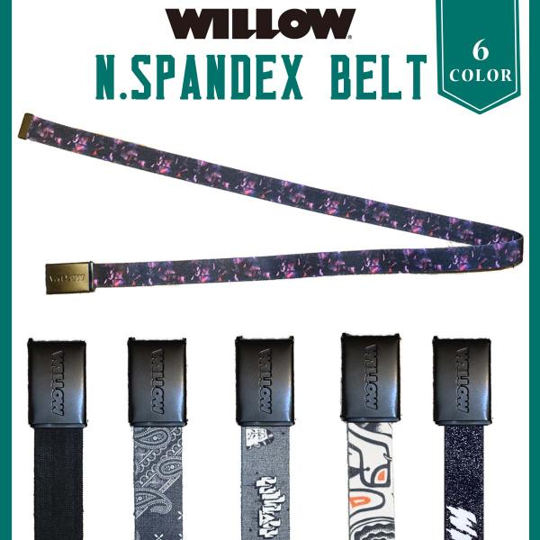 WILLOW ウィロー ベルト N.SPANDEX BELT 小物 ロゴ入り  スキー スノボ スノ...