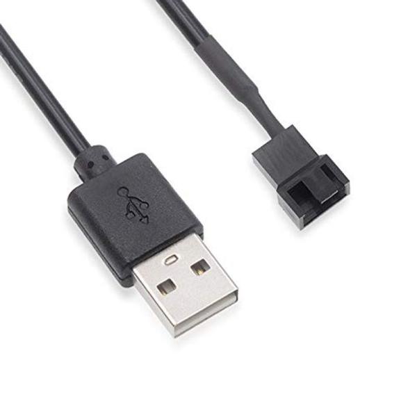 Mauknci ファン用USB電源変換ケーブル 12V 昇圧タイプ ケースファンをUSB接続に変換 ...