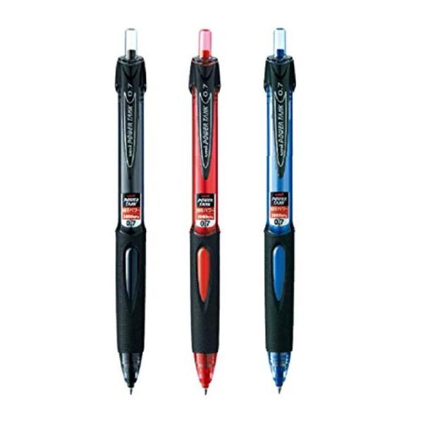 三菱鉛筆 油性ボールペン パワータンク スタンダード 0.7mm 黒軸黒インク/赤軸赤インク/青軸青...