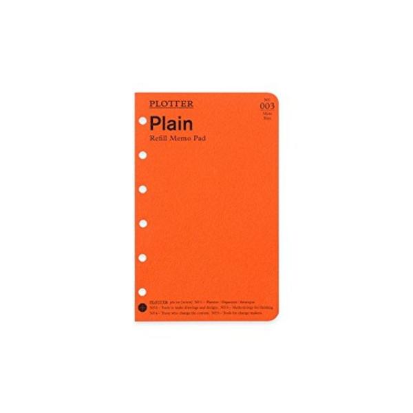 ミニ6穴サイズ PLOTTER/プロッター Plain（無地）メモパッド 77 システム手帳リフィル