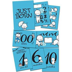Babystity月齢フォト カード マンスリーカード 24面12枚 赤ちゃん 写真 (Baby_Boy)｜strageriku