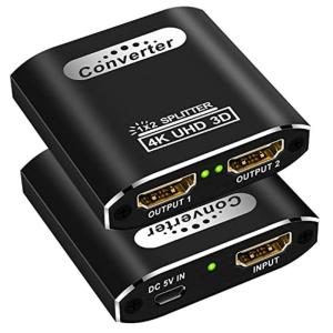 HDMI 分配器 1入力2出力 HDMI スプリッター 自動切替 2画面同時出力 4K/2K/108...