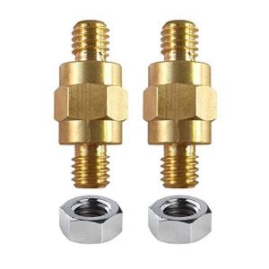 Ampper 3/8"-16真ちゅう製スタッドサイドポストバッテリー端子ボルト、GM用標準バッテリーサイドポストエクステンダースタッド（2個