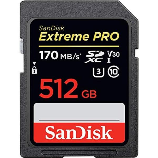 SanDisk Extreme Pro SDXC 512GB カード UHS-I 超高速U3 V30...