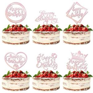 my&G ケーキトッパー 誕生日 （ happy birthday デザイン/６種計１２個入り）