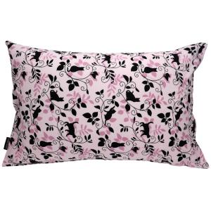 CAMEL PALMS 日本製 綿100％ 枕カバー 43×63cm ファスナー式 ピローケース 黒猫 ピンク｜strageriku
