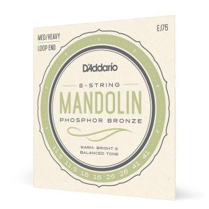 D'Addario ダダリオ マンドリン弦 フォスファーブロンズ Medium Heavy .0115-.041 EJ75 国内正規品｜strageriku