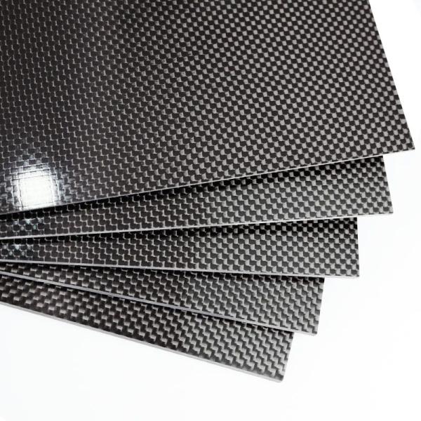ARRIS 3Kカーボン板シート 100%炭素繊維積層板 100mm x 250mm 光沢表面/マッ...