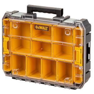 デウォルト(DeWALT) TSTAK オーガナイザー 工具箱 収納ケース ツールボックス 透明蓋 脱着トレー 積み重ね収納 ネジ ビット｜strageriku