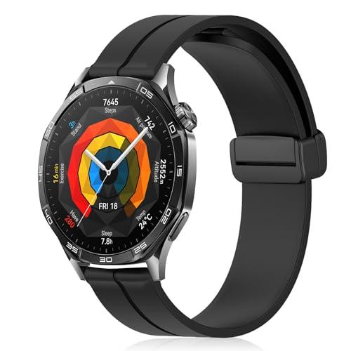 [RicYeel] 22mm 磁気付き シリコンバンド Huawei Watch GT 5 Pro/...