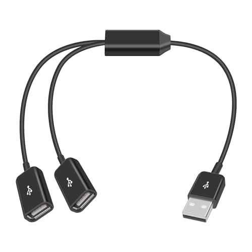 Duttek USB二股分岐延長ケーブル USB2.0 スプリッター Y字型延長ケーブル、2 in ...