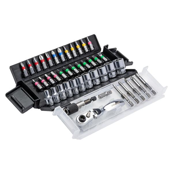 1/4"ソケットレンチ＆ビットセット 43ピース【オリジナル商品】 STRAIGHT/10-4300...