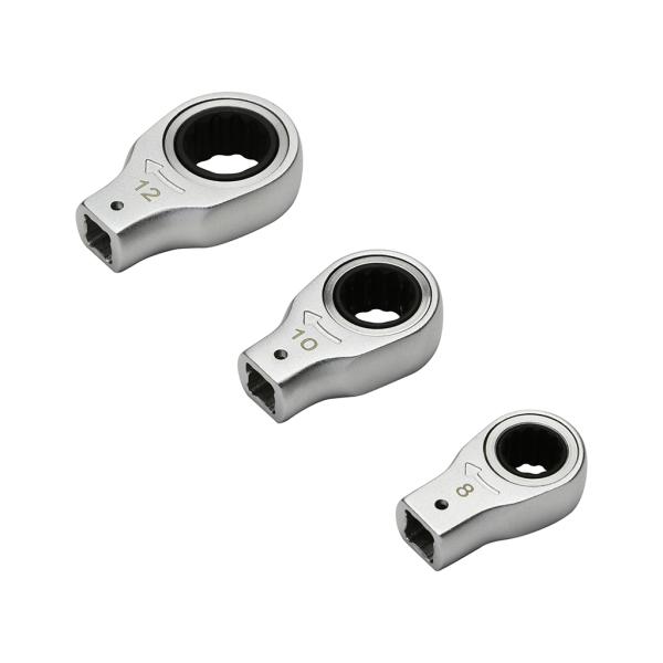 メガネラチェットヘッドセット 3ピース 差込角1/4"(6.3mm) STRAIGHT/11-371...
