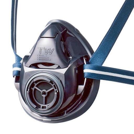 重松製作所(シゲマツ) 防じん・防毒マスク 烏羽色(からすばいろ) Mサイズ TW01SC STRA...