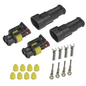 防水カプラーセット 2ピース 2極 0.85〜1.25mm2 STRAIGHT/35-1300