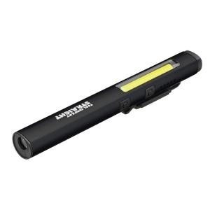 充電式LEDペンライト 調光機能UVライト付き ブラック
