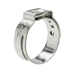 耳付きステンレスホースクランプ 幅7xφ12.8-15.3mm 5個入り