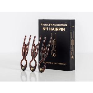 フィオナ フランシモン ヘアピン3本セット ブラウン ヘアセット ヘアクリップ まとめ髪 FIONA FRANCHIMON No.1 HAIRPIN Brown