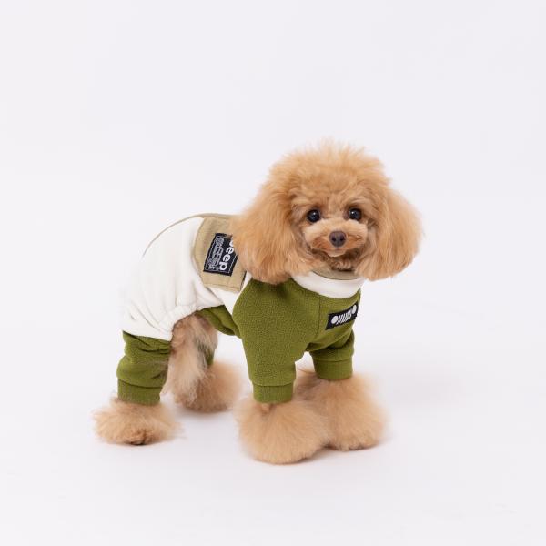 【XXS-Lサイズ】犬服 トレーナー Jeep(R) ジップ フリース ロンパース カーキ 大型犬 ...