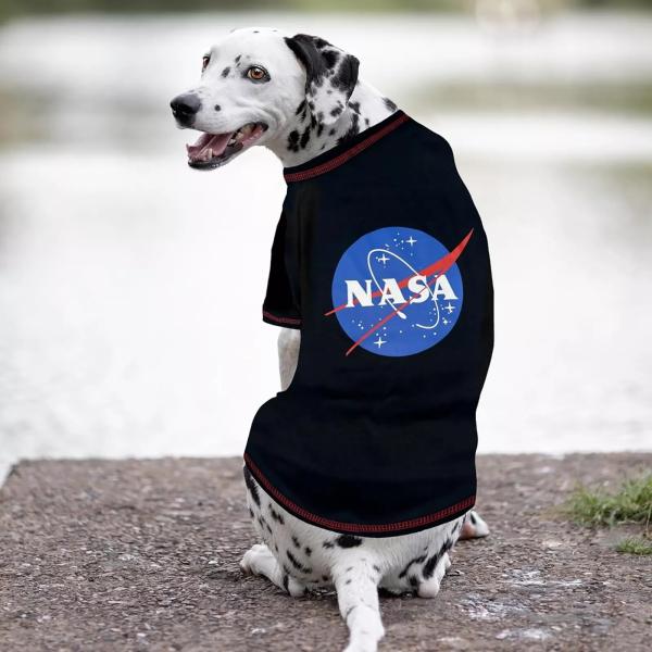 NASA オフィシャル ライセンス 航空宇宙局 宇宙 ロゴ入り ギャラクシー ペット用 Tシャツ D...