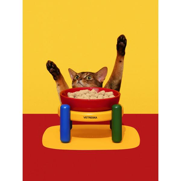 VETRESKA ベトレスカ MoMA クロマ ペットボウル スタンド マット 3点セット 犬猫 ペ...