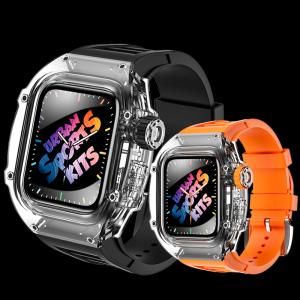 Apple watch アップルウォッチ クリアケース ラバーバンド シリーズ5 6