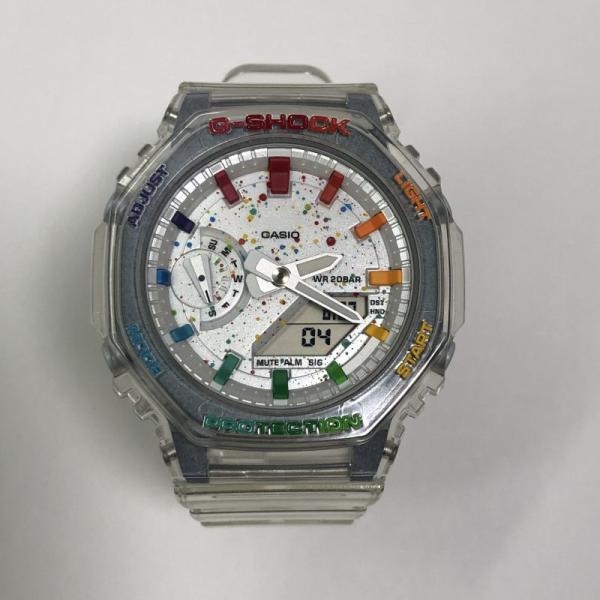 G-shock  GMA-S2100SK　レディース向け　レインボー　カスタム　ペイント　保証付き ...