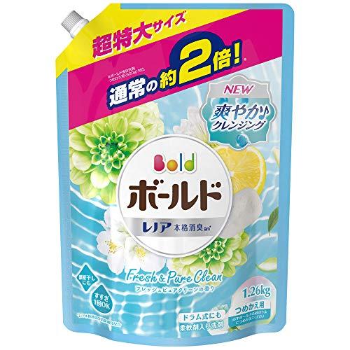 【大容量】ボールド 液体 柔軟剤入り 洗濯洗剤 フレッシュピュアクリーン 詰め替え 超特大 1.26...